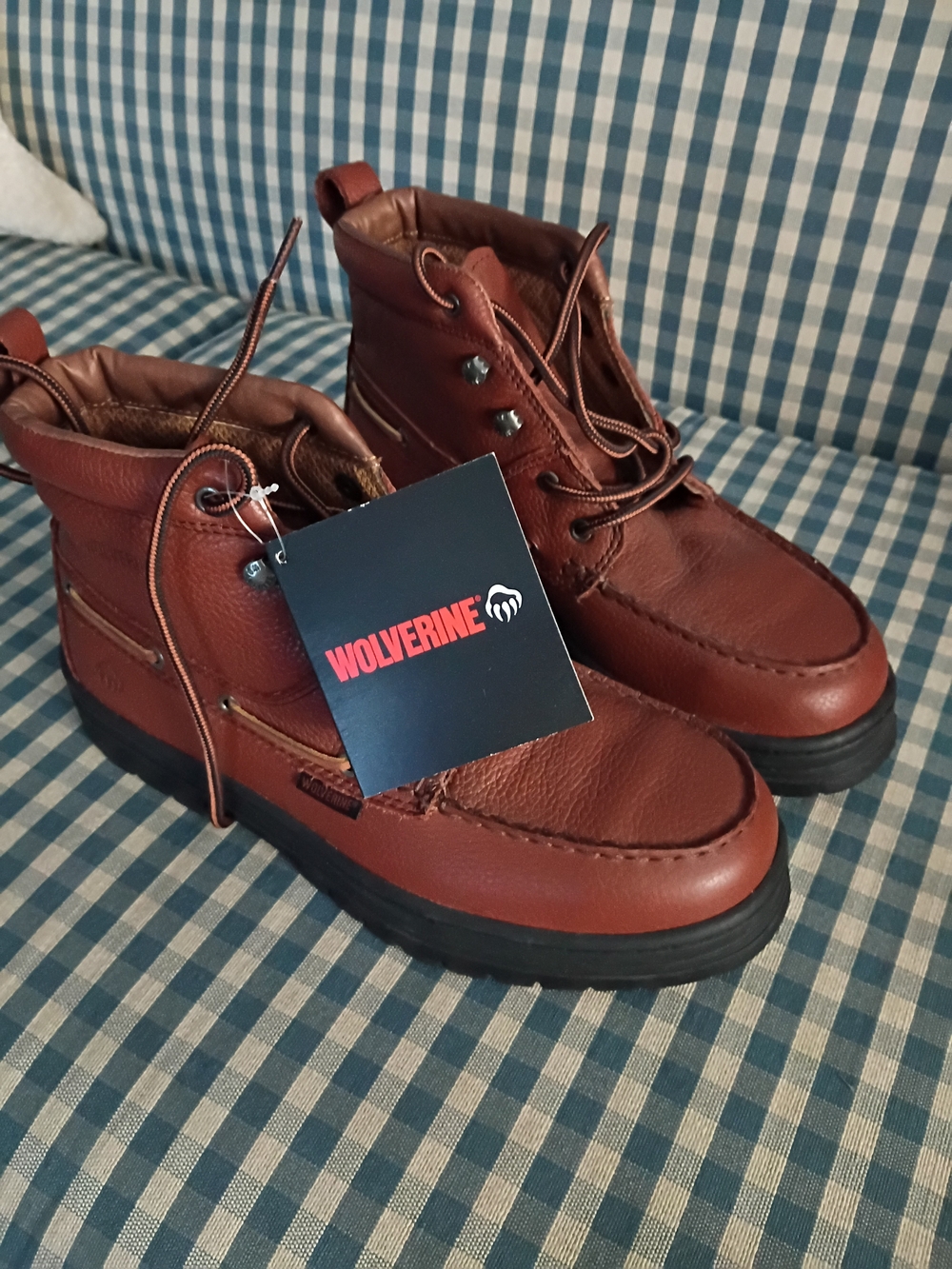 Wolverine Men's Brown Leather Work Boots Safety Toe